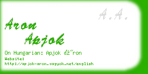 aron apjok business card